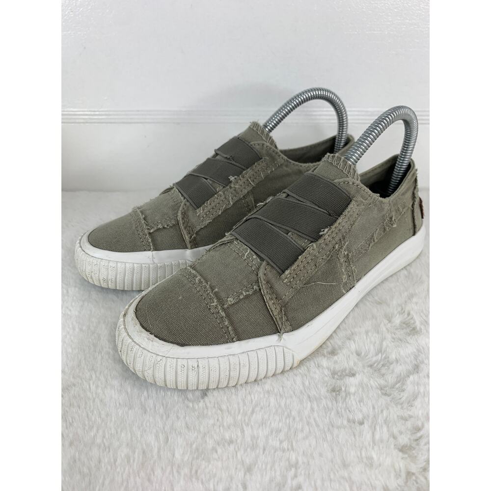 Blowfish Malibu Women's Marley Sweet Gray Washed Canvas Slip-On Sneakers Size 7